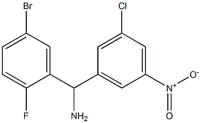 (5-bromo-2-fluorophenyl)(3-chloro-5-nitrophenyl)methanamine 结构式