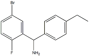 (5-bromo-2-fluorophenyl)(4-ethylphenyl)methanamine 结构式