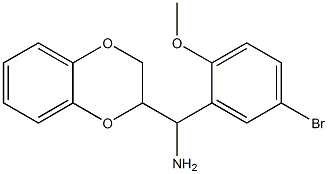 (5-bromo-2-methoxyphenyl)(2,3-dihydro-1,4-benzodioxin-2-yl)methanamine 结构式