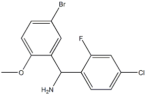 (5-bromo-2-methoxyphenyl)(4-chloro-2-fluorophenyl)methanamine 结构式