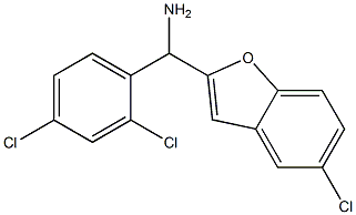 (5-chloro-1-benzofuran-2-yl)(2,4-dichlorophenyl)methanamine 结构式