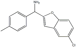 (5-chloro-1-benzofuran-2-yl)(4-methylphenyl)methanamine 结构式