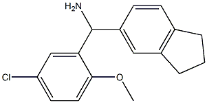 (5-chloro-2-methoxyphenyl)(2,3-dihydro-1H-inden-5-yl)methanamine 结构式