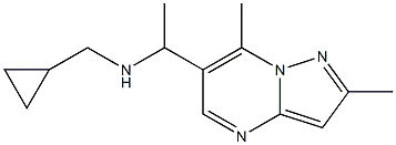 (cyclopropylmethyl)(1-{2,7-dimethylpyrazolo[1,5-a]pyrimidin-6-yl}ethyl)amine 结构式