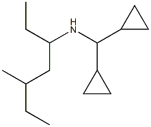 (dicyclopropylmethyl)(5-methylheptan-3-yl)amine 结构式