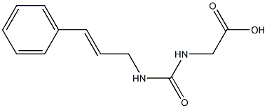 [({[(2E)-3-phenylprop-2-enyl]amino}carbonyl)amino]acetic acid 结构式