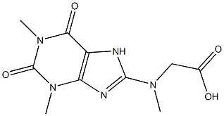 [(1,3-dimethyl-2,6-dioxo-2,3,6,7-tetrahydro-1H-purin-8-yl)(methyl)amino]acetic acid 结构式