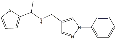 [(1-phenyl-1H-pyrazol-4-yl)methyl][1-(thiophen-2-yl)ethyl]amine 结构式