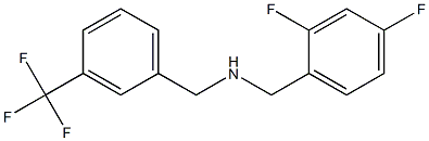 [(2,4-difluorophenyl)methyl]({[3-(trifluoromethyl)phenyl]methyl})amine 结构式