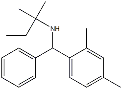 [(2,4-dimethylphenyl)(phenyl)methyl](2-methylbutan-2-yl)amine 结构式