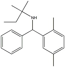 [(2,5-dimethylphenyl)(phenyl)methyl](2-methylbutan-2-yl)amine 结构式