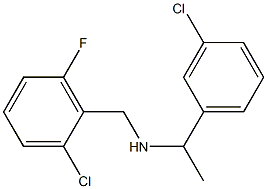 [(2-chloro-6-fluorophenyl)methyl][1-(3-chlorophenyl)ethyl]amine 结构式