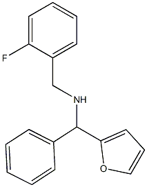 [(2-fluorophenyl)methyl][furan-2-yl(phenyl)methyl]amine 结构式