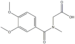 [(3,4-dimethoxybenzoyl)(methyl)amino]acetic acid 结构式