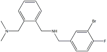 [(3-bromo-4-fluorophenyl)methyl]({2-[(dimethylamino)methyl]phenyl}methyl)amine 结构式