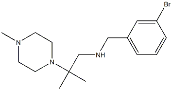 [(3-bromophenyl)methyl][2-methyl-2-(4-methylpiperazin-1-yl)propyl]amine 结构式