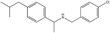 [(4-chlorophenyl)methyl]({1-[4-(2-methylpropyl)phenyl]ethyl})amine 结构式