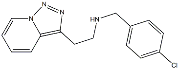 [(4-chlorophenyl)methyl](2-{[1,2,4]triazolo[3,4-a]pyridin-3-yl}ethyl)amine 结构式