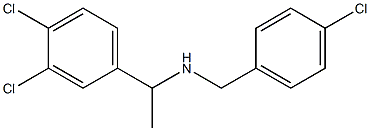 [(4-chlorophenyl)methyl][1-(3,4-dichlorophenyl)ethyl]amine 结构式