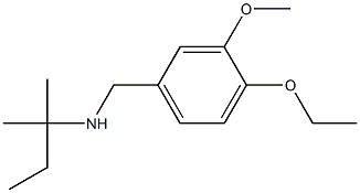 [(4-ethoxy-3-methoxyphenyl)methyl](2-methylbutan-2-yl)amine 结构式