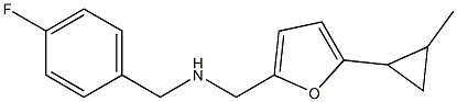 [(4-fluorophenyl)methyl]({[5-(2-methylcyclopropyl)furan-2-yl]methyl})amine 结构式