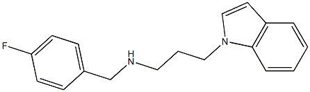 [(4-fluorophenyl)methyl][3-(1H-indol-1-yl)propyl]amine 结构式