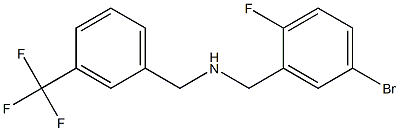 [(5-bromo-2-fluorophenyl)methyl]({[3-(trifluoromethyl)phenyl]methyl})amine 结构式