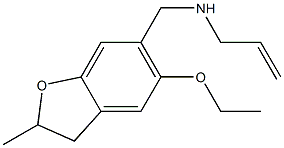 [(5-ethoxy-2-methyl-2,3-dihydro-1-benzofuran-6-yl)methyl](prop-2-en-1-yl)amine 结构式