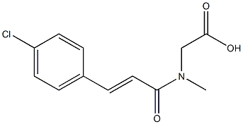 [[(2E)-3-(4-chlorophenyl)prop-2-enoyl](methyl)amino]acetic acid 结构式