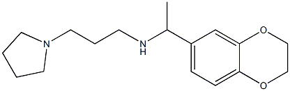 [1-(2,3-dihydro-1,4-benzodioxin-6-yl)ethyl][3-(pyrrolidin-1-yl)propyl]amine 结构式