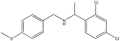 [1-(2,4-dichlorophenyl)ethyl]({[4-(methylsulfanyl)phenyl]methyl})amine 结构式