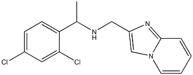 [1-(2,4-dichlorophenyl)ethyl]({imidazo[1,2-a]pyridin-2-ylmethyl})amine 结构式