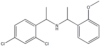 [1-(2,4-dichlorophenyl)ethyl][1-(2-methoxyphenyl)ethyl]amine 结构式