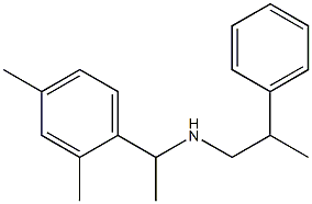 [1-(2,4-dimethylphenyl)ethyl](2-phenylpropyl)amine 结构式