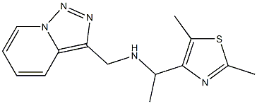 [1-(2,5-dimethyl-1,3-thiazol-4-yl)ethyl]({[1,2,4]triazolo[3,4-a]pyridin-3-ylmethyl})amine 结构式