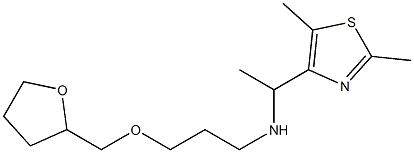 [1-(2,5-dimethyl-1,3-thiazol-4-yl)ethyl][3-(oxolan-2-ylmethoxy)propyl]amine 结构式