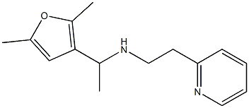 [1-(2,5-dimethylfuran-3-yl)ethyl][2-(pyridin-2-yl)ethyl]amine 结构式