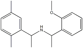 [1-(2,5-dimethylphenyl)ethyl][1-(2-methoxyphenyl)ethyl]amine 结构式