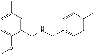 [1-(2-methoxy-5-methylphenyl)ethyl][(4-methylphenyl)methyl]amine 结构式