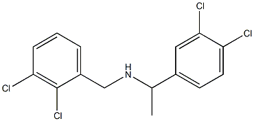 [1-(3,4-dichlorophenyl)ethyl][(2,3-dichlorophenyl)methyl]amine 结构式