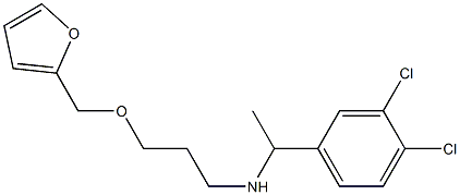 [1-(3,4-dichlorophenyl)ethyl][3-(furan-2-ylmethoxy)propyl]amine 结构式