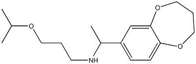 [1-(3,4-dihydro-2H-1,5-benzodioxepin-7-yl)ethyl][3-(propan-2-yloxy)propyl]amine 结构式