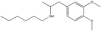 [1-(3,4-dimethoxyphenyl)propan-2-yl](hexyl)amine 结构式