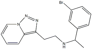 [1-(3-bromophenyl)ethyl](2-{[1,2,4]triazolo[3,4-a]pyridin-3-yl}ethyl)amine 结构式