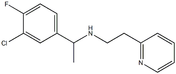 [1-(3-chloro-4-fluorophenyl)ethyl][2-(pyridin-2-yl)ethyl]amine 结构式