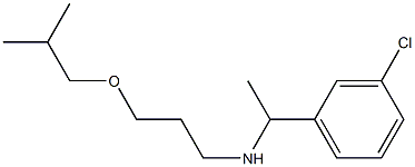 [1-(3-chlorophenyl)ethyl][3-(2-methylpropoxy)propyl]amine 结构式