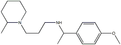 [1-(4-methoxyphenyl)ethyl][3-(2-methylpiperidin-1-yl)propyl]amine 结构式