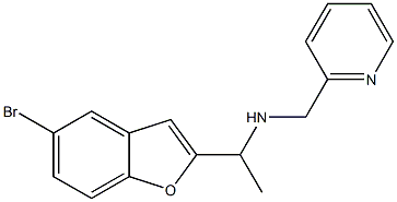 [1-(5-bromo-1-benzofuran-2-yl)ethyl](pyridin-2-ylmethyl)amine 结构式