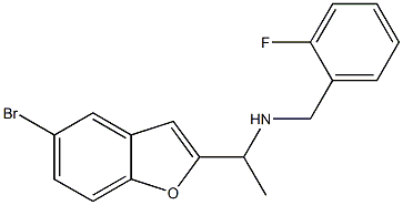 [1-(5-bromo-1-benzofuran-2-yl)ethyl][(2-fluorophenyl)methyl]amine 结构式