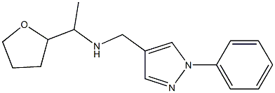 [1-(oxolan-2-yl)ethyl][(1-phenyl-1H-pyrazol-4-yl)methyl]amine 结构式